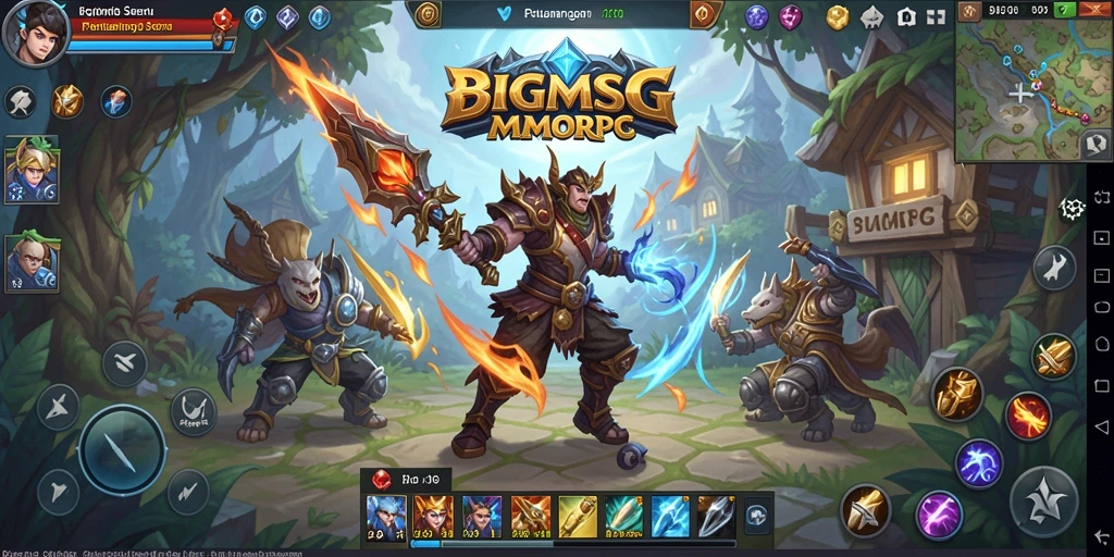 Tampilan gameplay seru dalam dunia fantasi MMORPG yang menakjubkan.