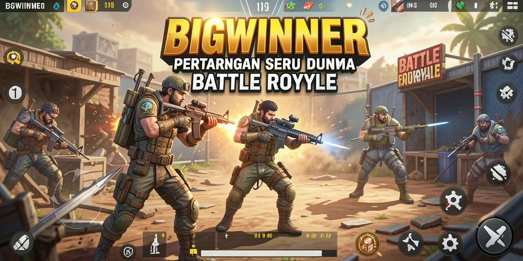 Gameplay menarik BIGWINNER dalam pertempuran Battle Royale.