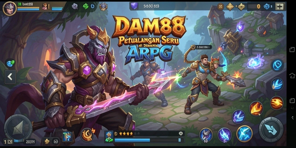 Tampilan gameplay menegangkan di dunia fantasi DAM88.