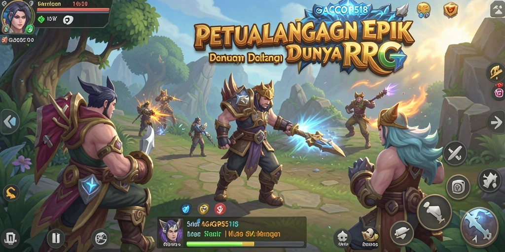Tampilan menarik dari gameplay RPG GACOR518 penuh aksi.