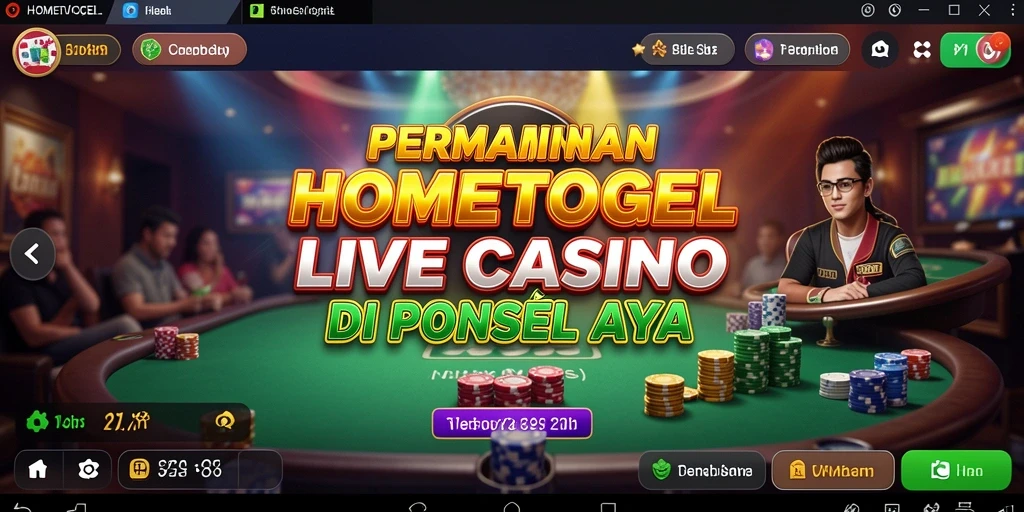 Gameplay Live Casino dengan dealer langsung di HOMETOGEL.