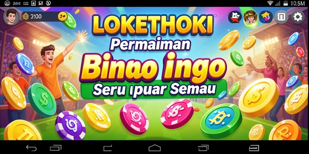 Tangkapan layar utama LOKETHOKI menampilkan gameplay Bingo yang menarik.