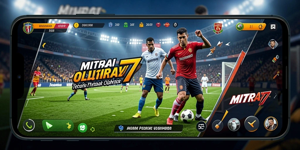 Tampilan gameplay seru dalam aplikasi MITRA77 untuk pecinta olahraga.