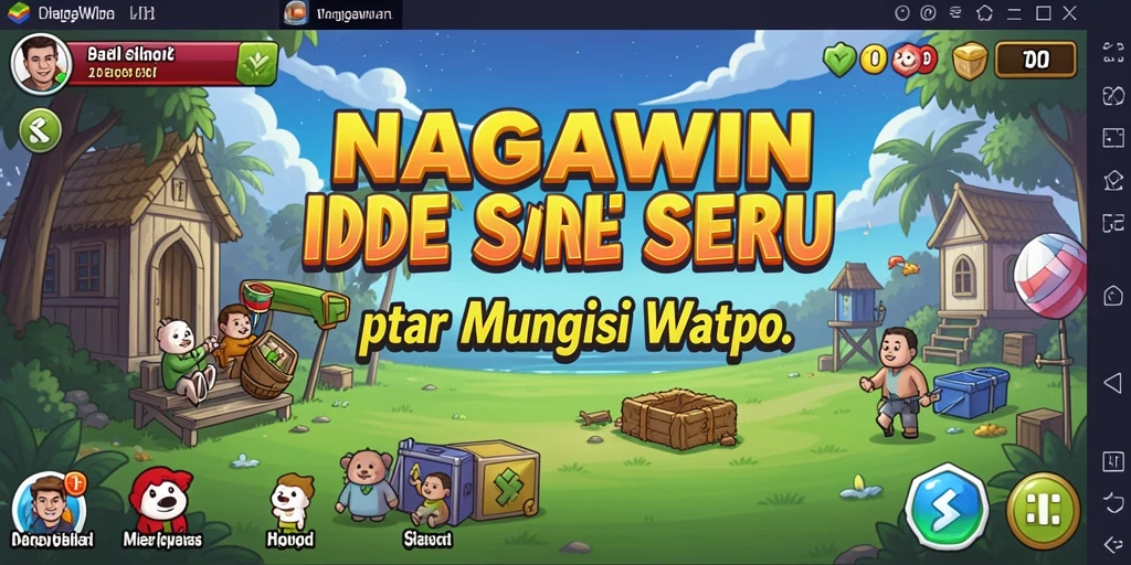 Screenshot gameplay NAGAWIN menunjukkan kemajuan permainan Idle yang menarik.