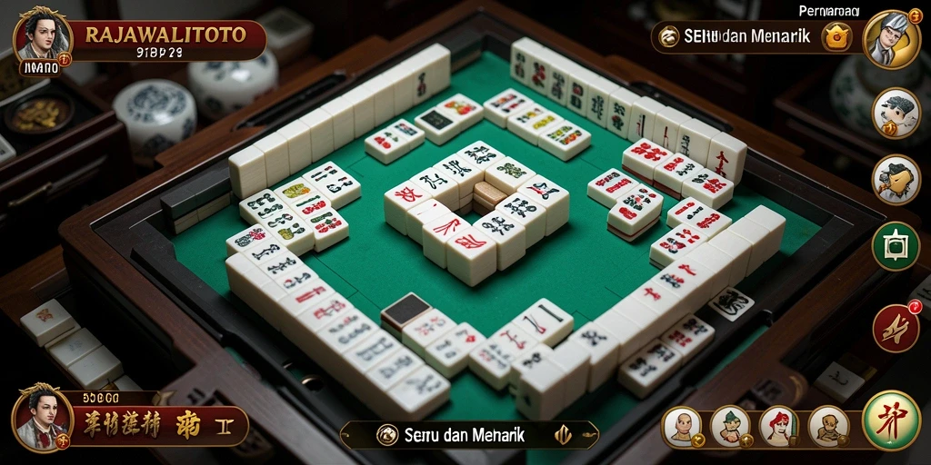 Tampilan gameplay RAJAWALITOTO saat mencocokkan ubin Mahjong.