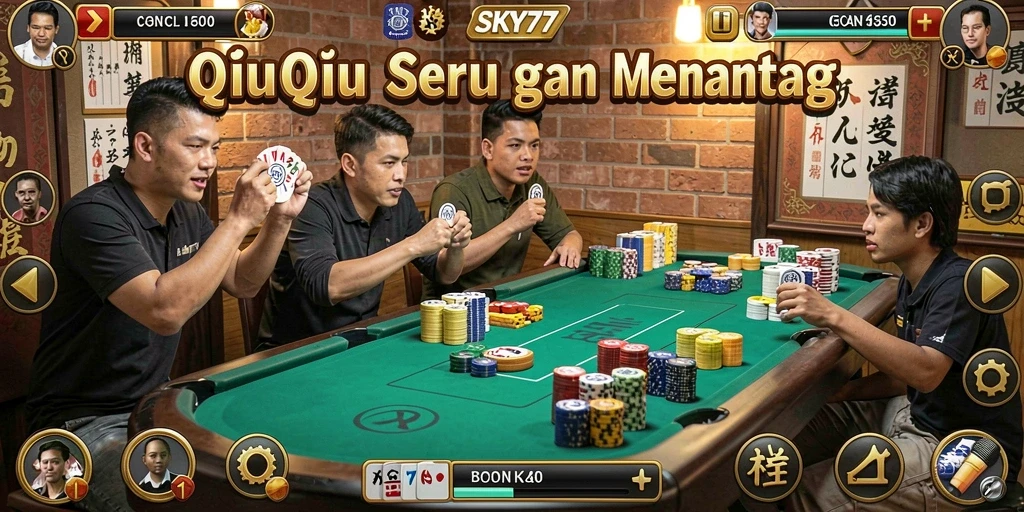 Tampilan gameplay QiuQiu di SKY77 yang menarik.