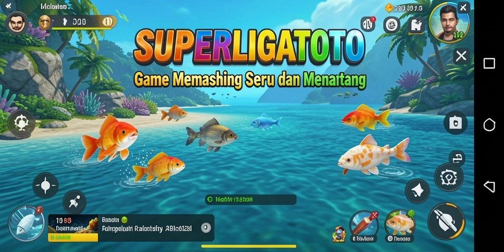 Tangkapan ikan besar dalam gameplay SUPERLIGATOTO