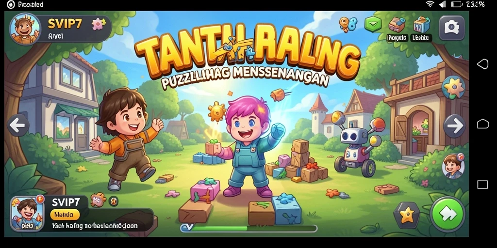 Tampilan gameplay SVIP7 dengan berbagai level puzzle yang menantang.